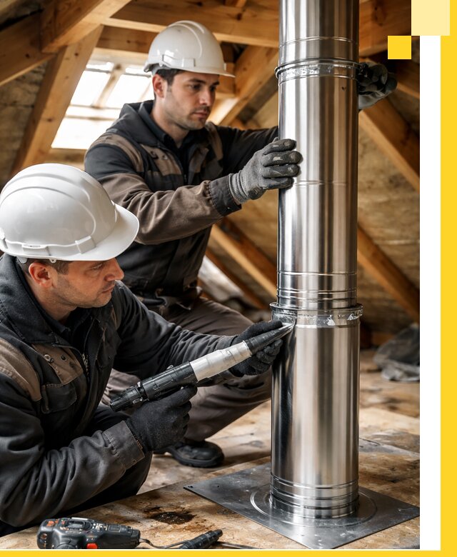 Монтаж дымоходов для каминов в Лысьве с гарантией качества