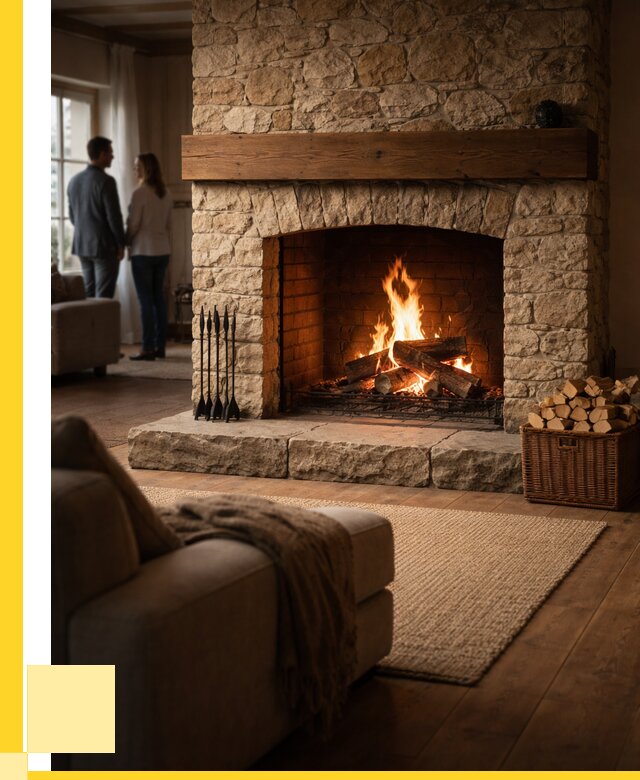 Открытые камины под ключ в Лысьве от 153855 р. ЭриданЛсь