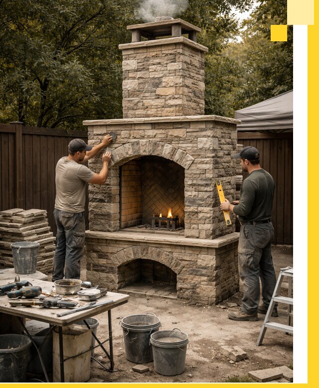 Проектирование и установка уличных каминов в Лысьве