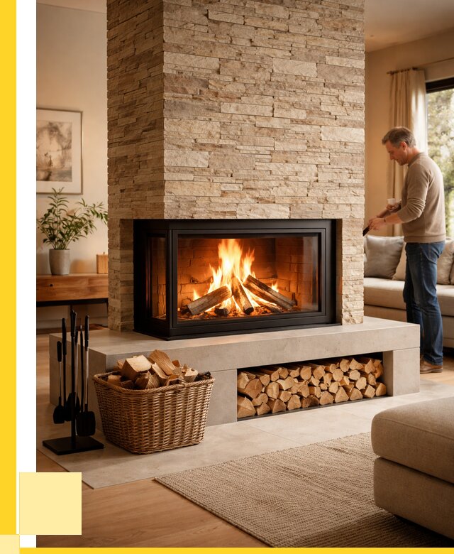 Дровяной камин под ключ в Лысьве от 205140 р. | ЭриданЛсь