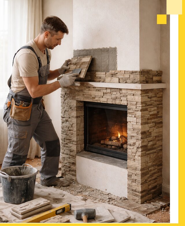 Изготовление и монтаж каминов для дома под ключ в Лысьве