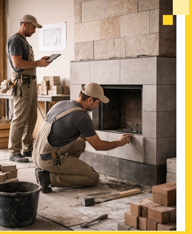 Индивидуальные проекты каминов и каминных систем в Лысьве