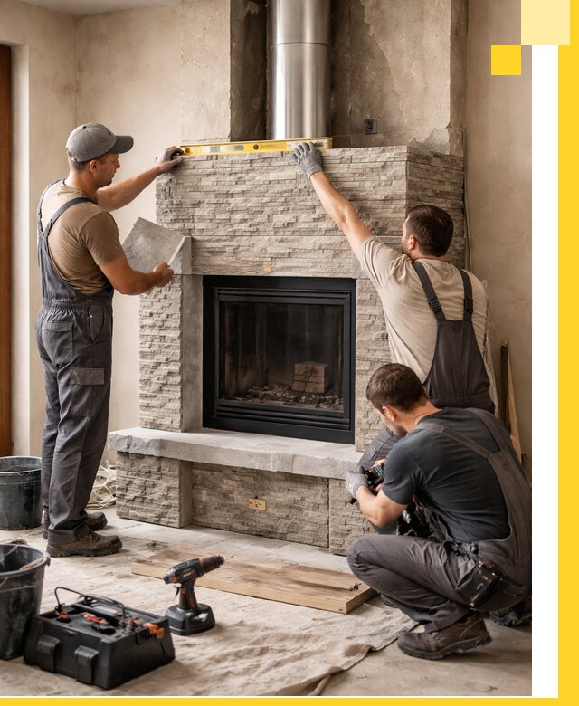 Профессиональный монтаж каминов под ключ в Лысьве для дома