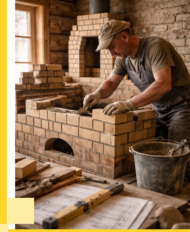 Кладка печей из кирпича в Лысьве цены от 30771 р. - ЭриданЛсь