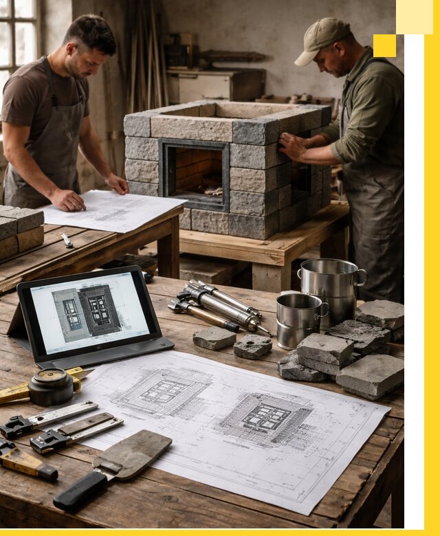 Разработка проектов печей с согласованием и монтажом в Лысьве