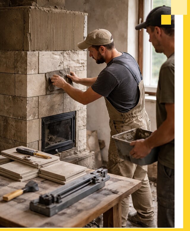 Профессиональная облицовка печей в Лысьве: керамика и камень