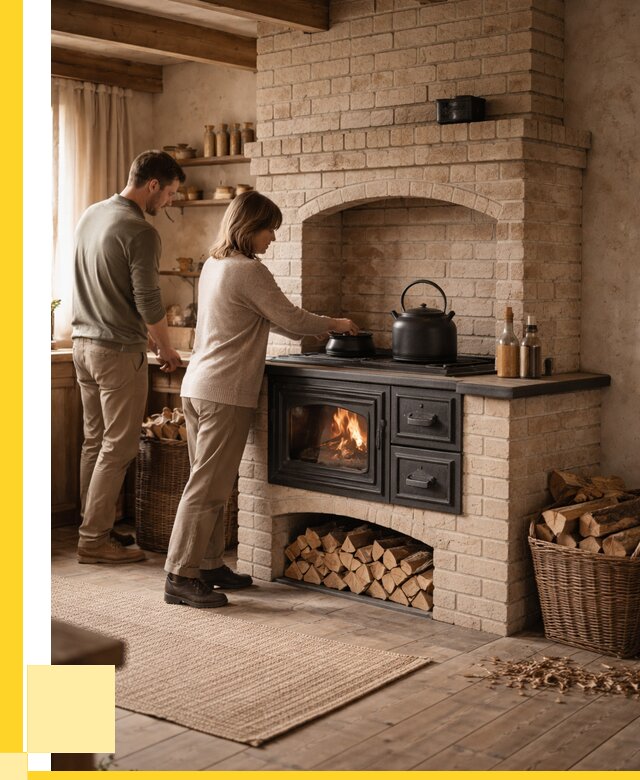 Печи с плитой в Лысьве от 46157 р. | ЭриданЛсь — кирпичная печь