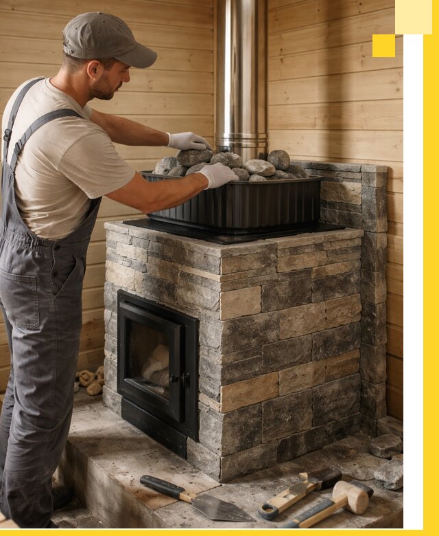 Печи для парной в Лысьве, производство, монтаж и обслуживание