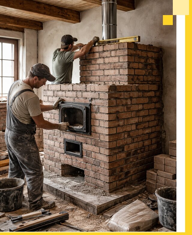 Печи для загородного дома под ключ в Лысьве — монтаж и сервис