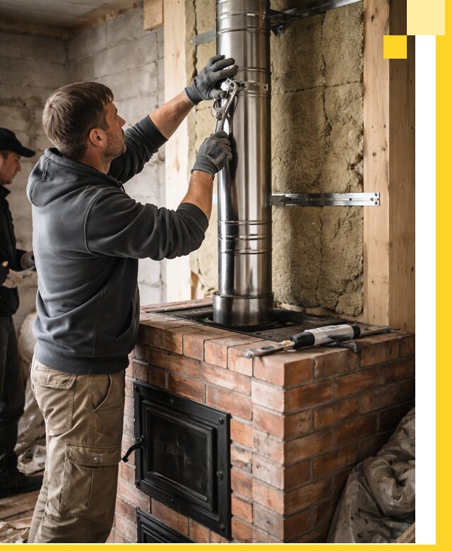 Изготовление и монтаж печей и дымоходов под ключ в Лысьве