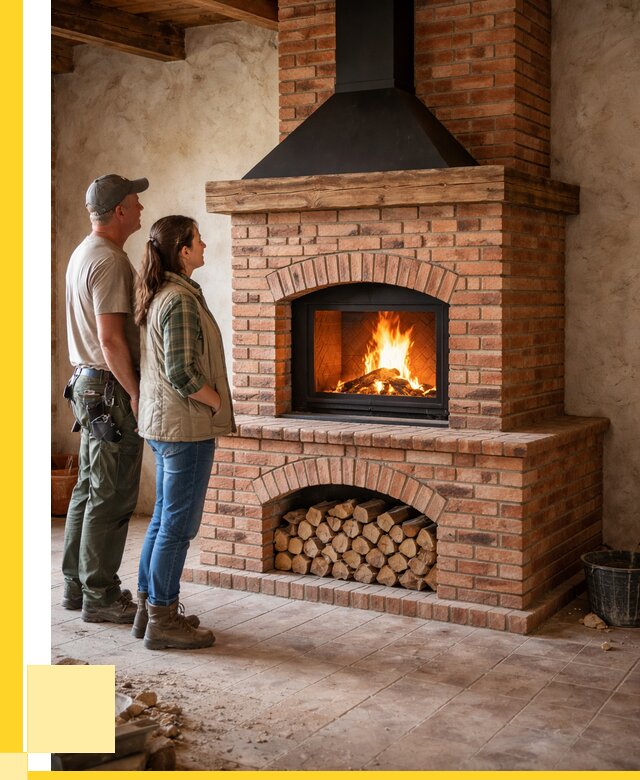 Печи камины из кирпича в Лысьве от 123084 р. | ЭриданЛсь