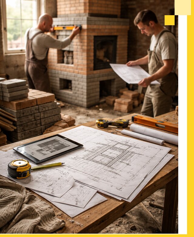 Проекты печей и каминов с индивидуальным дизайном в Лысьве