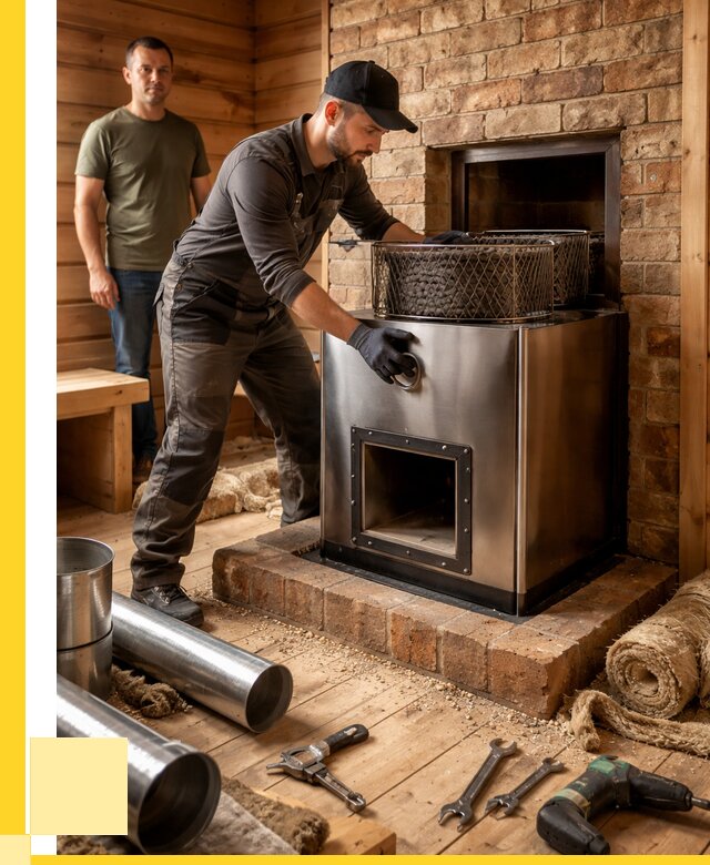 Монтаж банных печей под ключ в Лысьве от 18463 р., ЭриданЛсь