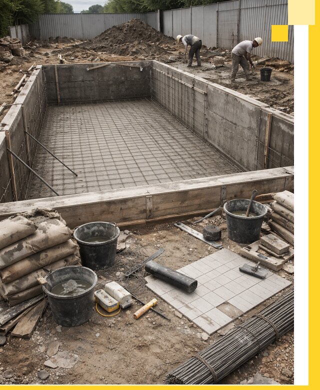 Строительство бассейнов под ключ в Лысьве, дизайн и монтаж