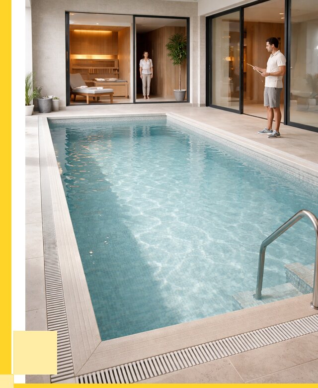 Отделка бассейна пленкой ПВХ в Лысьве от 3590 р. - ЭриданЛсь