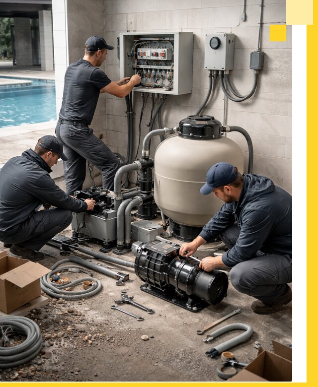 Профессиональный монтаж оборудования для бассейнов в Лысьве