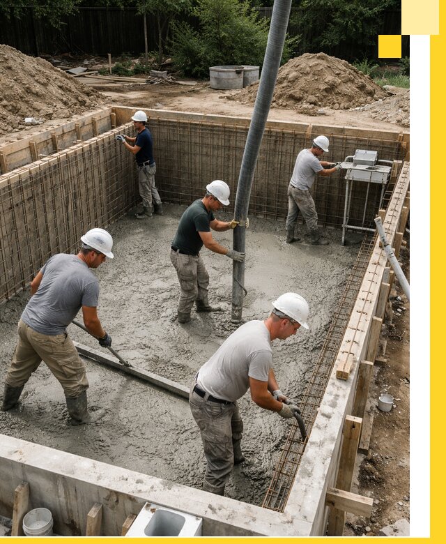 Строительство бетонных бассейнов под ключ в Лысьве