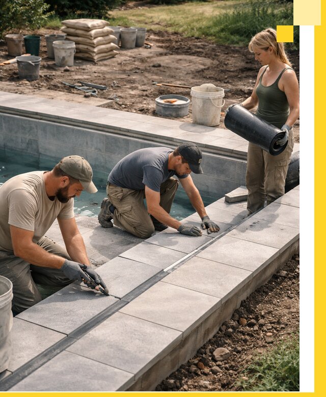 Строительство и монтаж уличных бассейнов под ключ в Лысьве