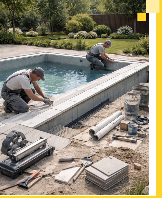 Строительство открытых бассейнов под ключ в Лысьве профессионально