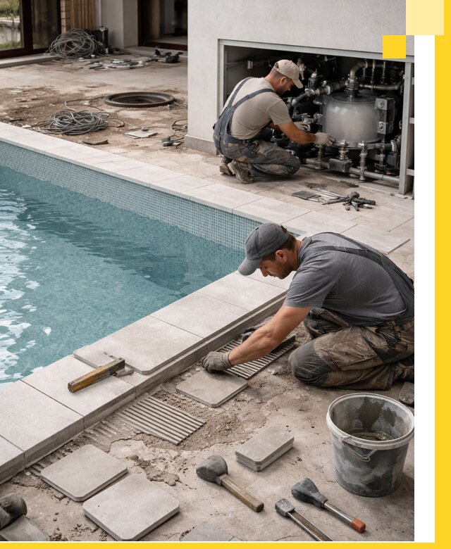 Строительство и монтаж бассейнов в коттедже в Лысьве