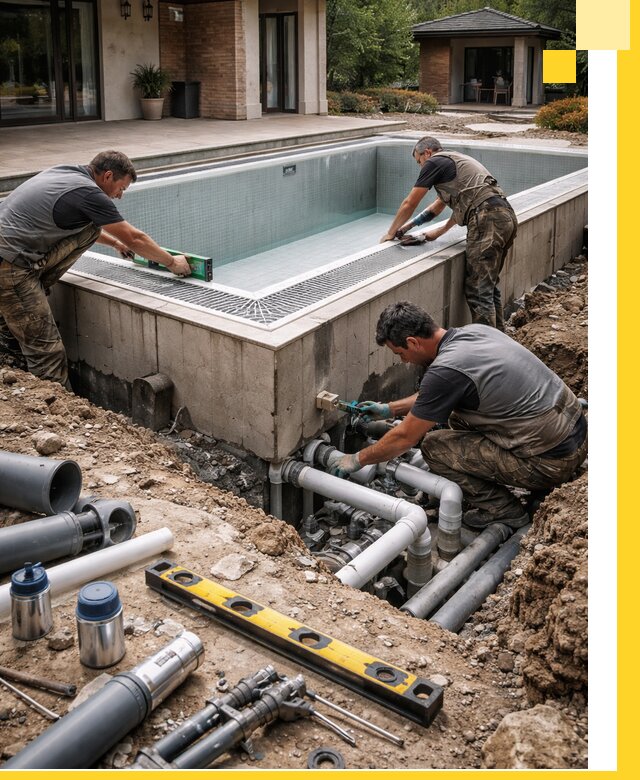 Строительство переливных бассейнов в Лысьве под ключ