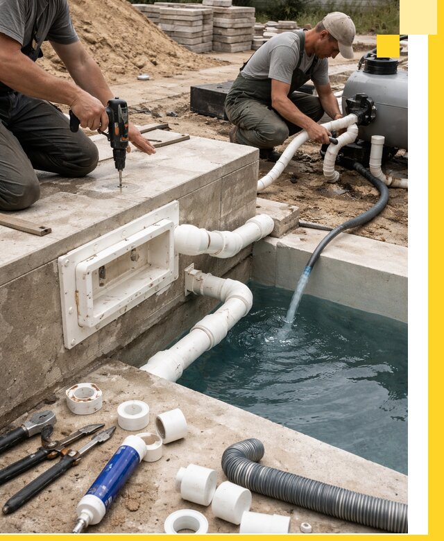 Строительство скиммерных бассейнов под ключ в Лысьве