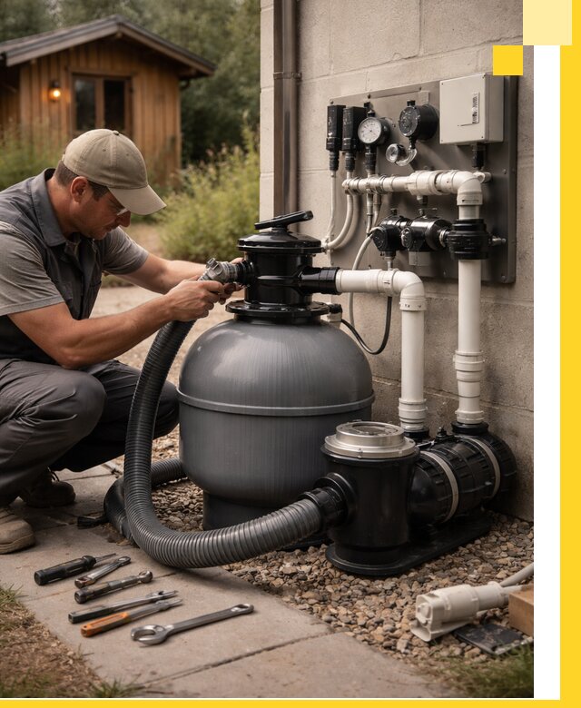 Продажа и монтаж фильтров и насосов для бассейнов в Лысьве