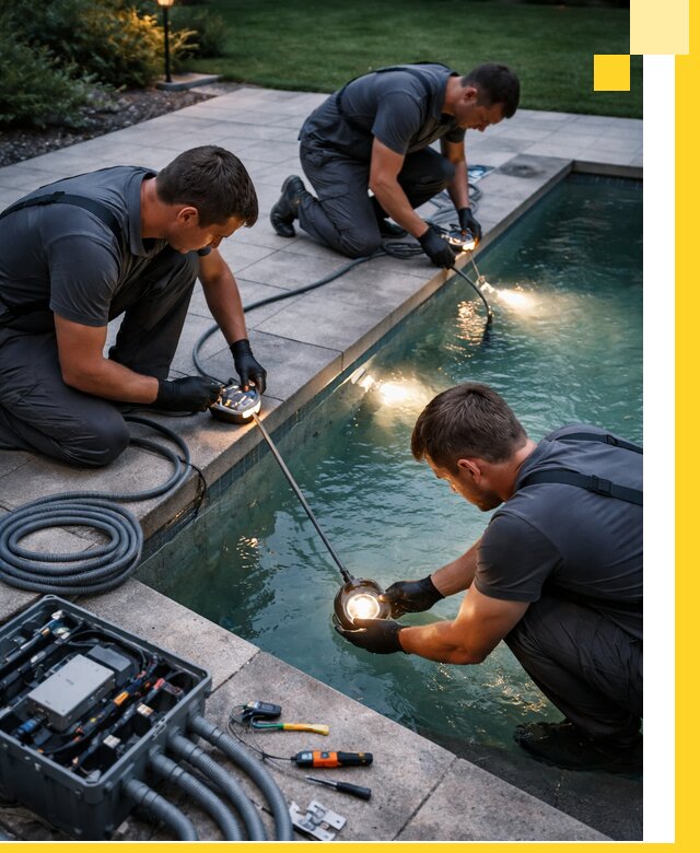 Профессиональное освещение бассейнов в Лысьве: дизайн и монтаж