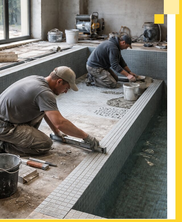 Строительство бассейна в частном доме в Лысьве под ключ