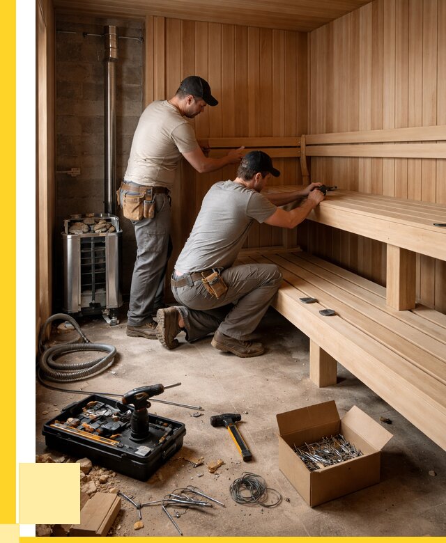 Монтаж саун под ключ в Лысьве от 123084 р. | ЭриданЛсь