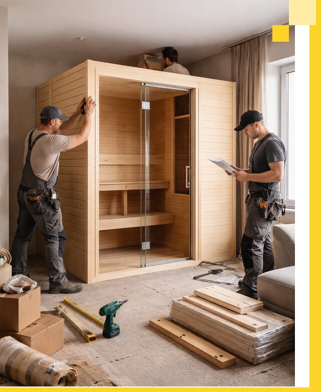 Установка и благоустройство саун в квартире в Лысьве