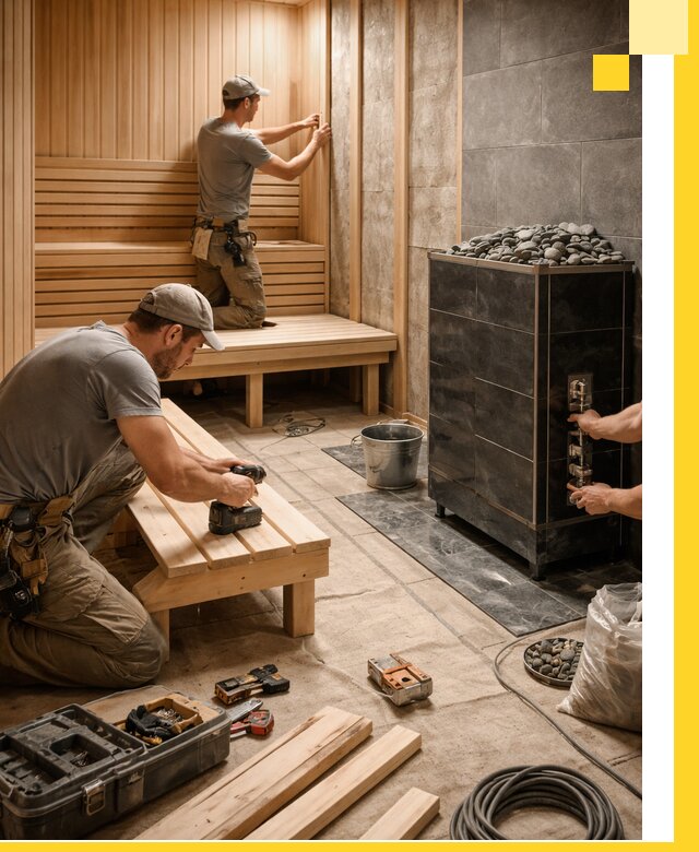 Дизайн и строительство интерьерных саун под ключ в Лысьве