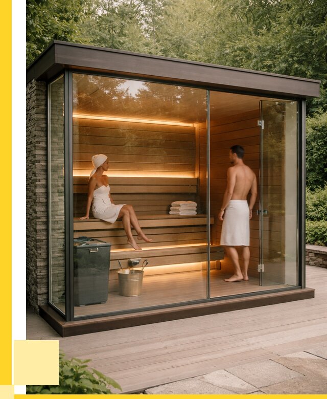 Сауна стеклянная и двери для сауны в Лысьве от 256425 р. | ЭриданЛсь
