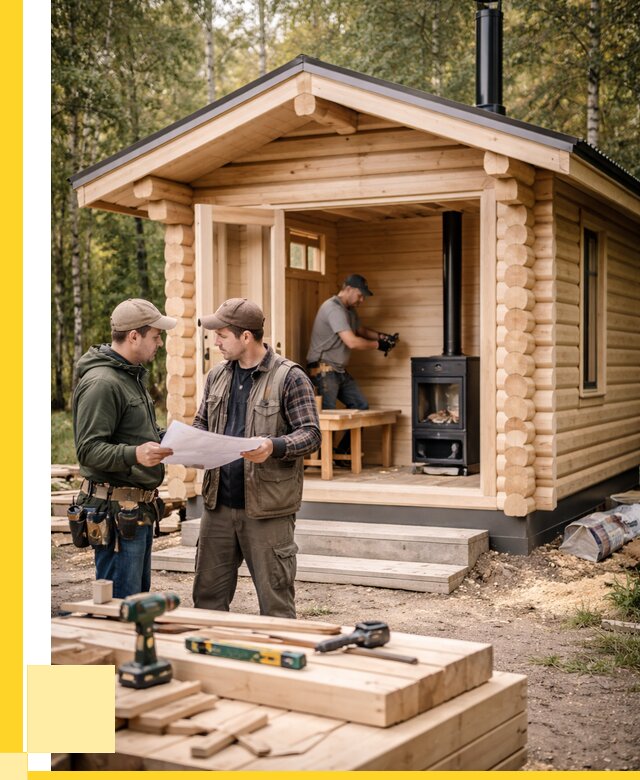 Монтаж бань под ключ в Лысьве — от 205140 р. | ЭриданЛсь