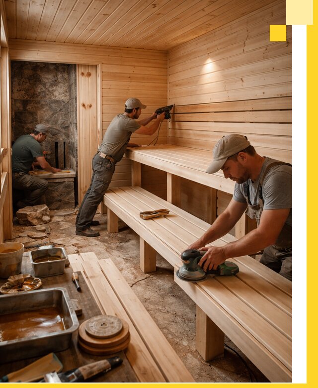 Профессиональная отделка бань в Лысьве под ключ, с гарантией