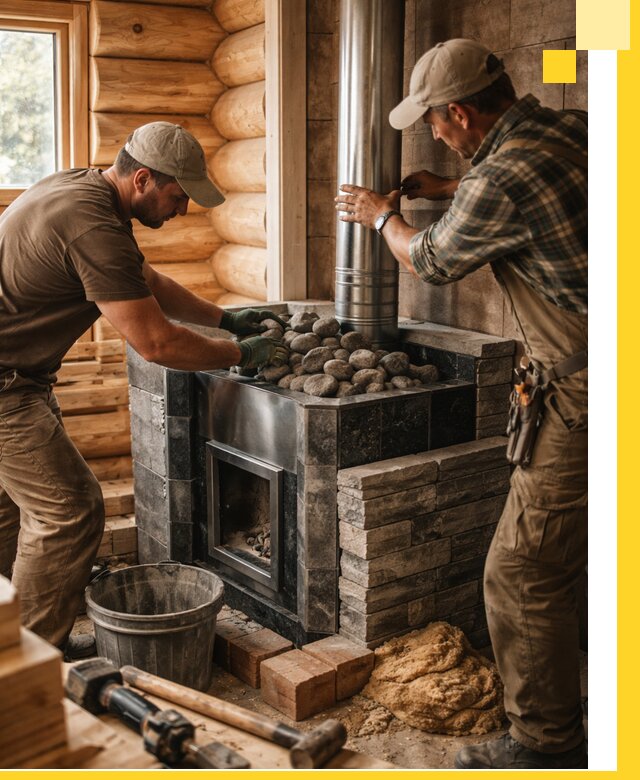 Строительство и отделка русских бань под ключ в Лысьве