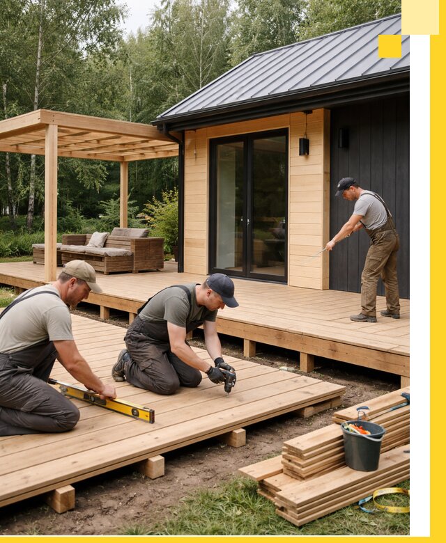 Строительство бань с террасой и бассейном под ключ в Лысьве