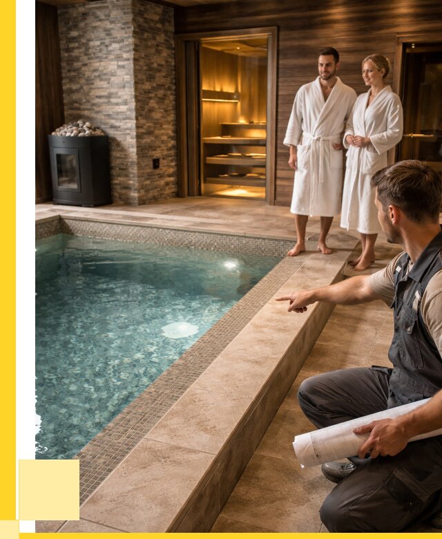 Проект бани с бассейном под ключ в Лысьве от 66671 р. | ЭриданЛсь