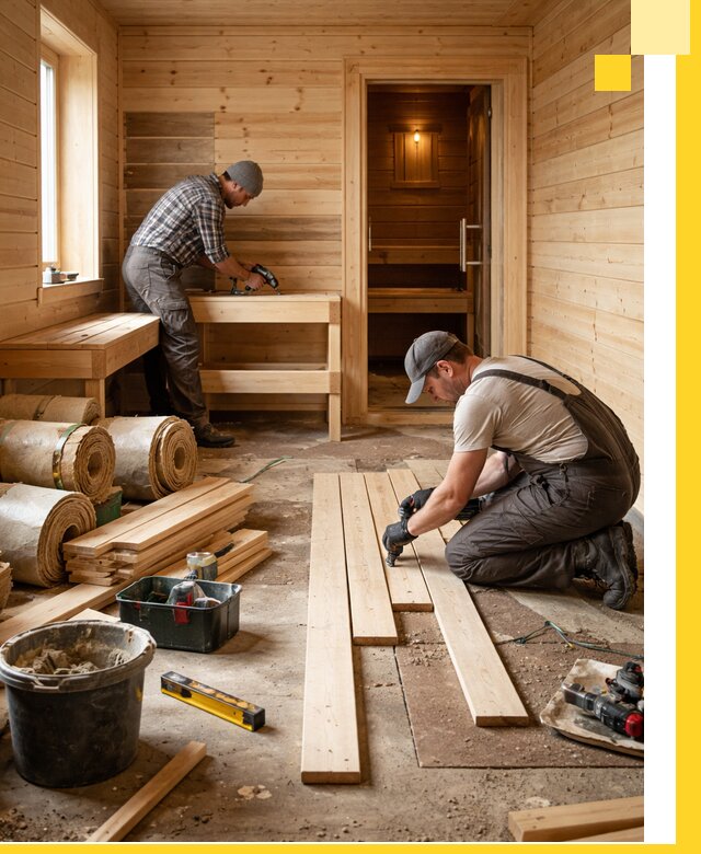 Индивидуальный проект бани с комнатой отдыха под ключ в Лысьве