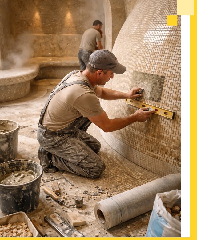 Хамам под ключ в Лысьве: проектирование, строительство, отделка