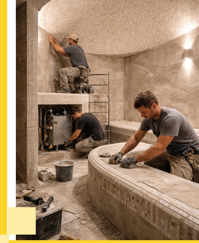 Монтаж хамамов под ключ в Лысьве от 256425 р. ЭриданЛсь