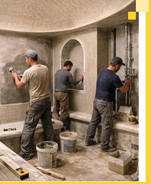 Профессиональный монтаж хамамов под ключ в Лысьве с гарантией