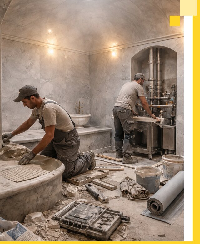 Строительство турецких бань хаммам под ключ в Лысьве