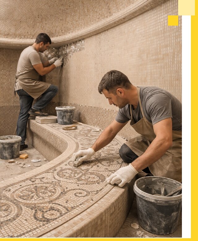 Плитка для хамама в Лысьве, укладка, подбор и поставка