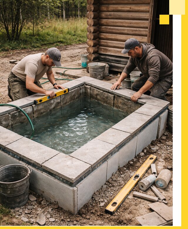 Изготовление и установка холодных купелей под ключ в Лысьве